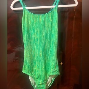 NIKE KIDS JUNIORS AGES 13-15 green swimsuit